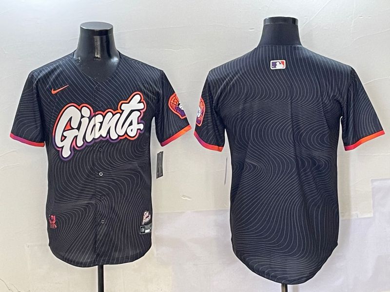 Men San Francisco Giants Blank Black Second generation Joint Name Nike 2025 MLB Jersey style 13